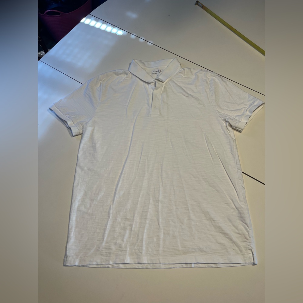 Vince men’s medium white polo top business casual